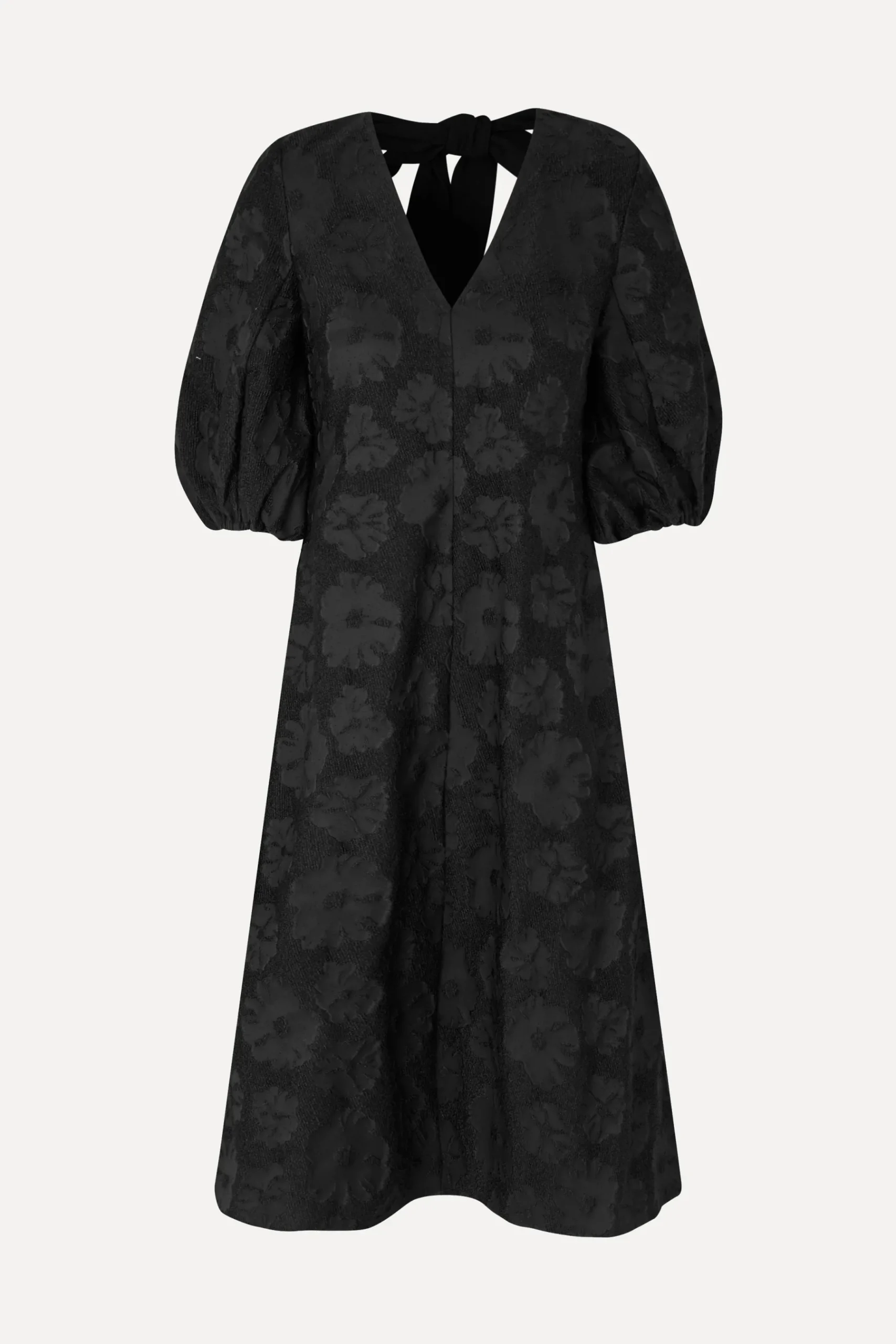 STINE GOYA 3/4 Volume Sleeves Midi Dress - Anemone Jacquard AnemoneJacquard New