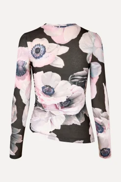 STINE GOYA Asymmetric Long Sleeve Top - Nostalgic Anemone NostalgicAnemone Clearance