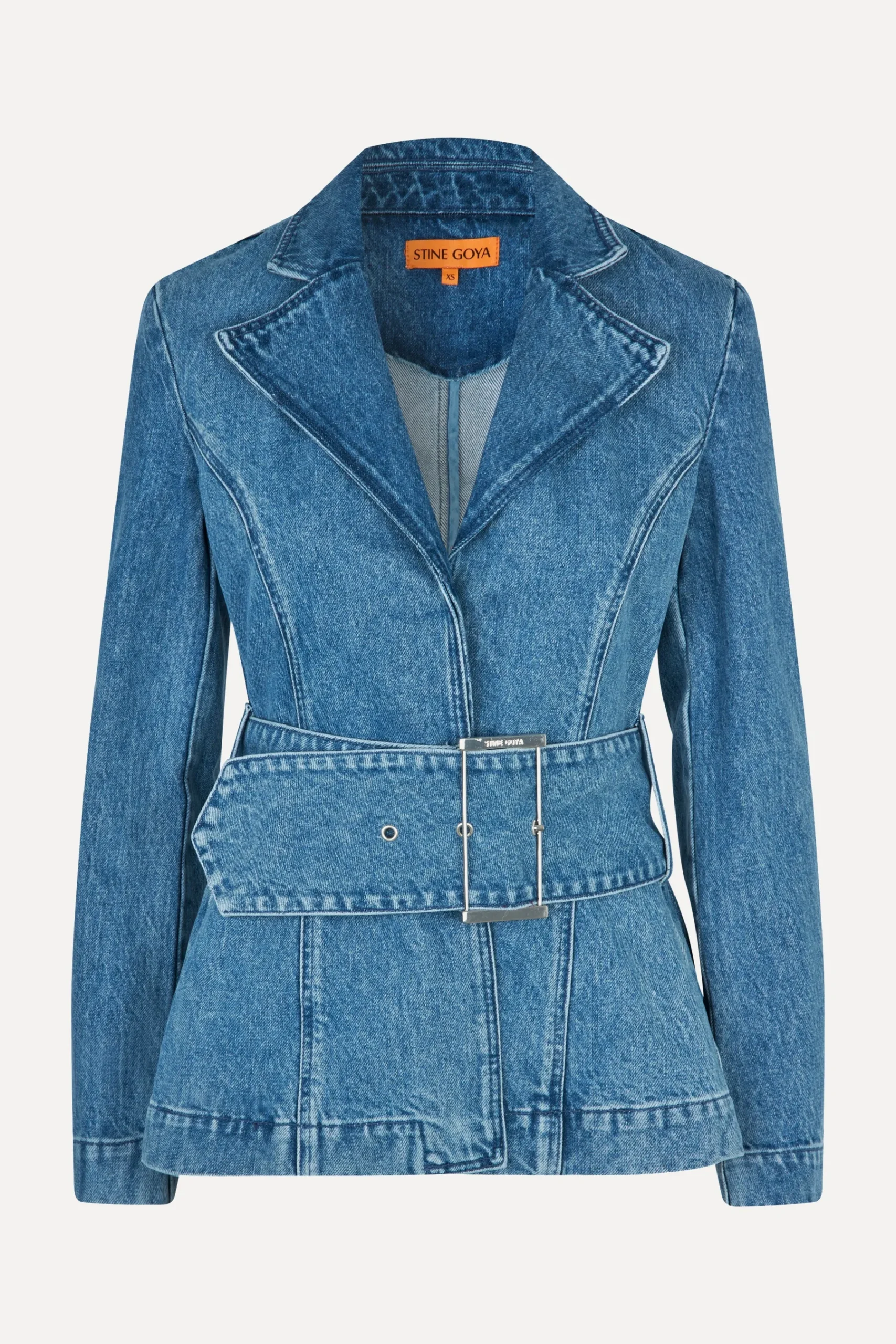 STINE GOYA Belted Tailored Jacket - Denim Blue DenimBlue Best