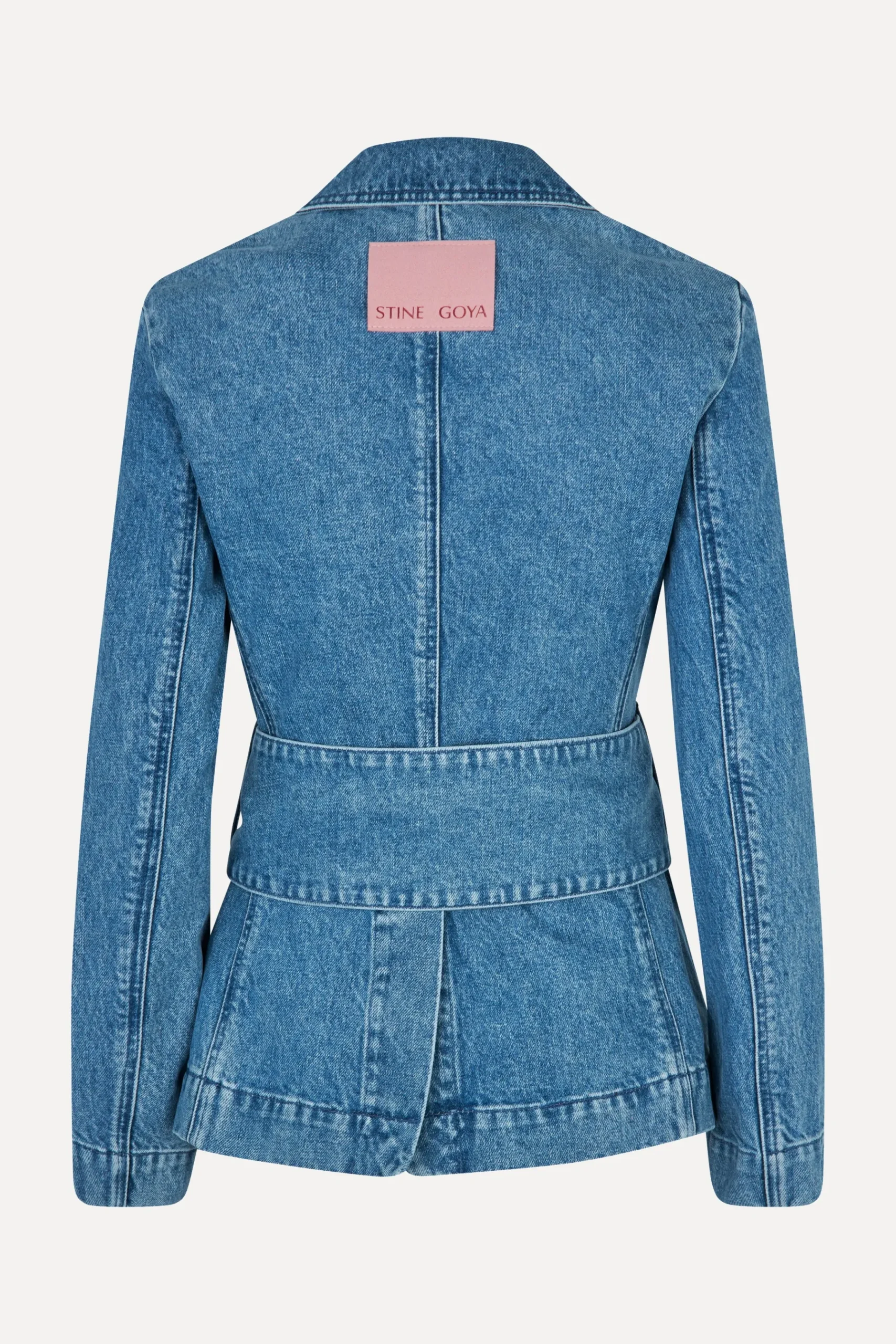 STINE GOYA Belted Tailored Jacket - Denim Blue DenimBlue Best