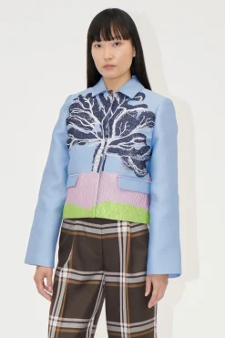 STINE GOYA Boxy Straight Jacket - Tree Flash Sale