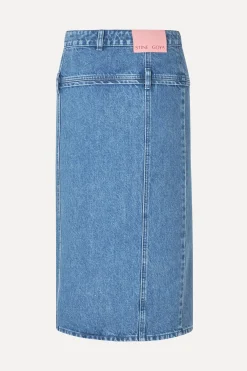 STINE GOYA Button Slit Detail Midi Skirt - Denim Blue DenimBlue Best