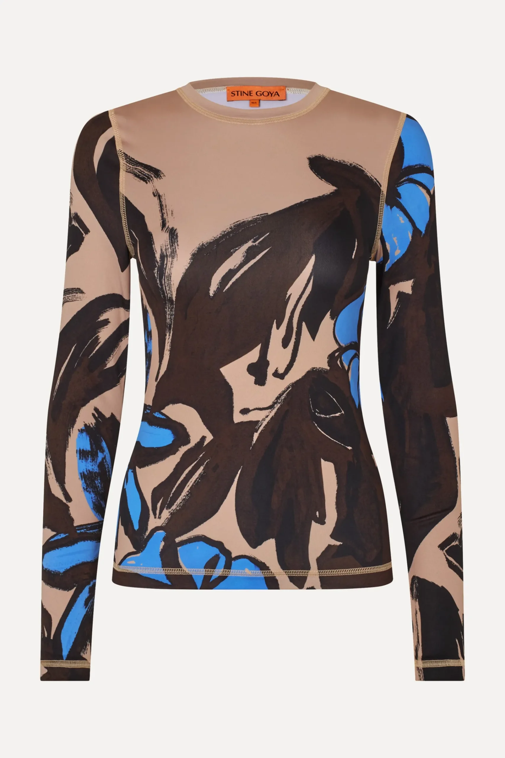 STINE GOYA Elastic Long Sleeve Top - Eccentric Floral EccentricFloral Best