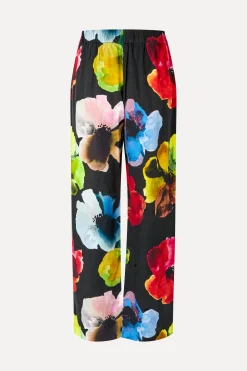 STINE GOYA Elasticated Long Pants - Watercolor Bloom WatercolorBloom Hot
