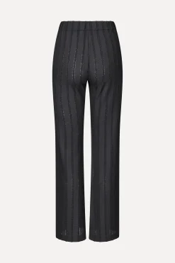 STINE GOYA Elasticated Straight Long Pants - Black / White Online