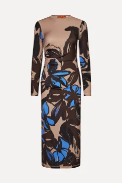 STINE GOYA Gathered Long Sleeve Midi Dress - Eccentric Floral EccentricFloral New