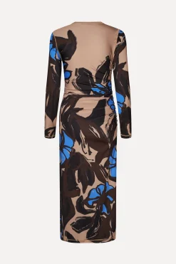 STINE GOYA Gathered Long Sleeve Midi Dress - Eccentric Floral EccentricFloral New
