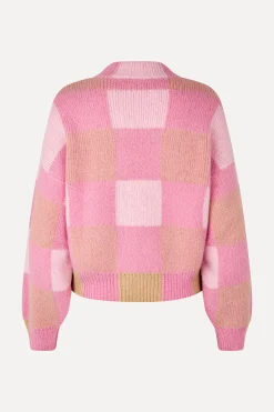 STINE GOYA Gingham Check Sweater - Pink Gingham Check PinkGinghamCheck New