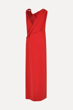 STINE GOYA Knotted Floor Length Dress - Red Ochre RedOchre Cheap