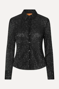 STINE GOYA Long Sleeve Buttondown - Black Clearance