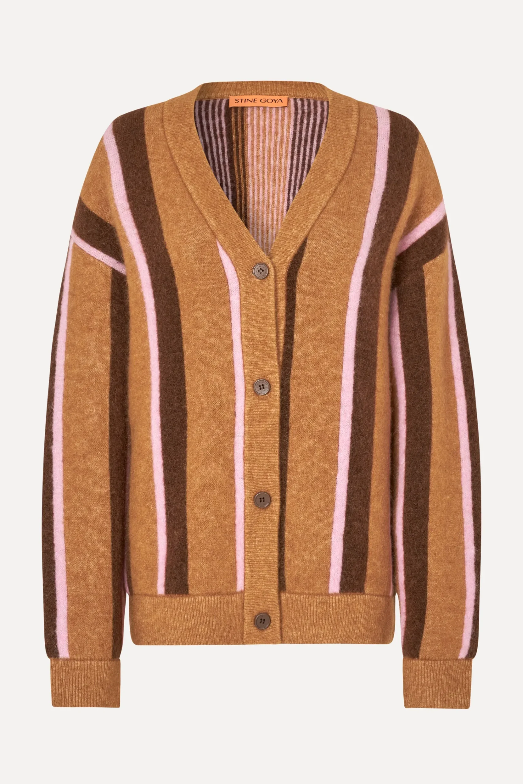 STINE GOYA Long Sleeve Cardigan - Cocoa Stripes CocoaStripes Shop