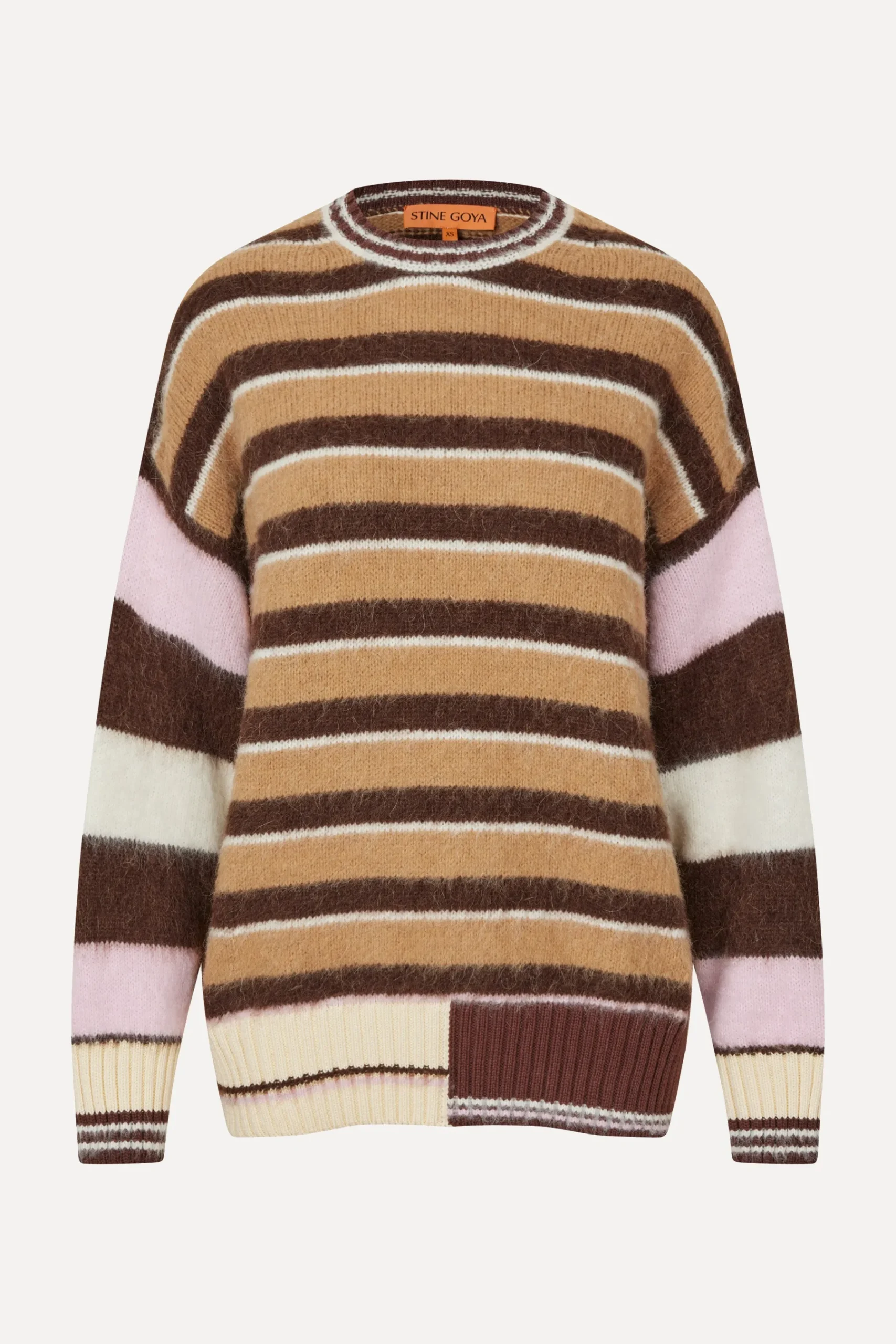 STINE GOYA Long Sleeve Crew Neckline Jumper - Multi Stripes MultiStripes Best Sale