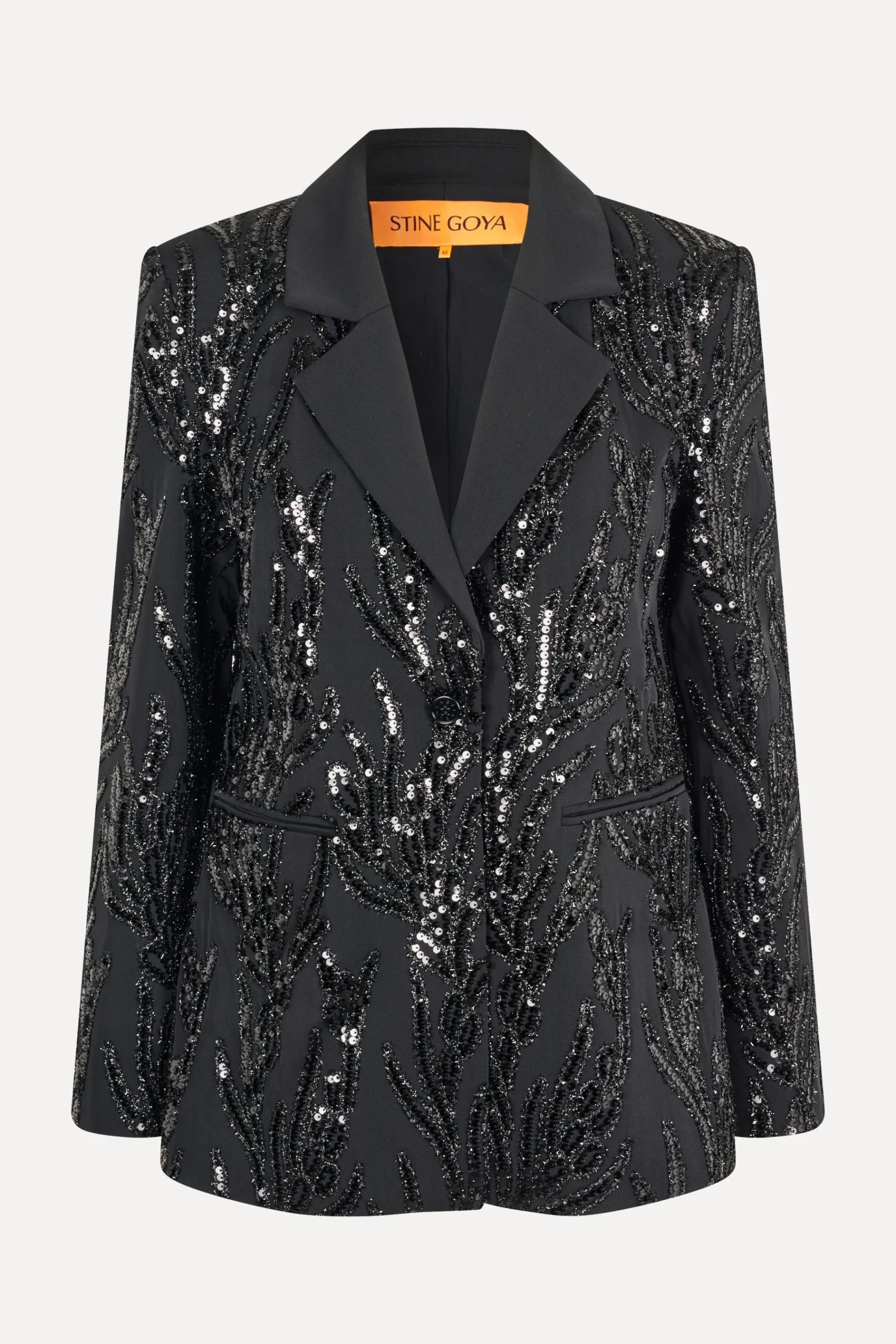 STINE GOYA Long Sleeve Fitted Blazer - Abstract Embellishment AbstractEmbellishment Store