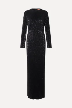 STINE GOYA Long Sleeve Maxi Dress - Black Cheap