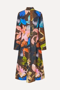 STINE GOYA Long Sleeve Midi Dress - Aquarelle Garden AquarelleGarden Outlet