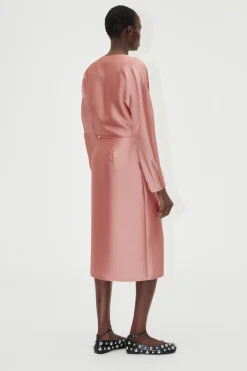 STINE GOYA Long Sleeve Midi Dress - Rose Tan RoseTan Clearance