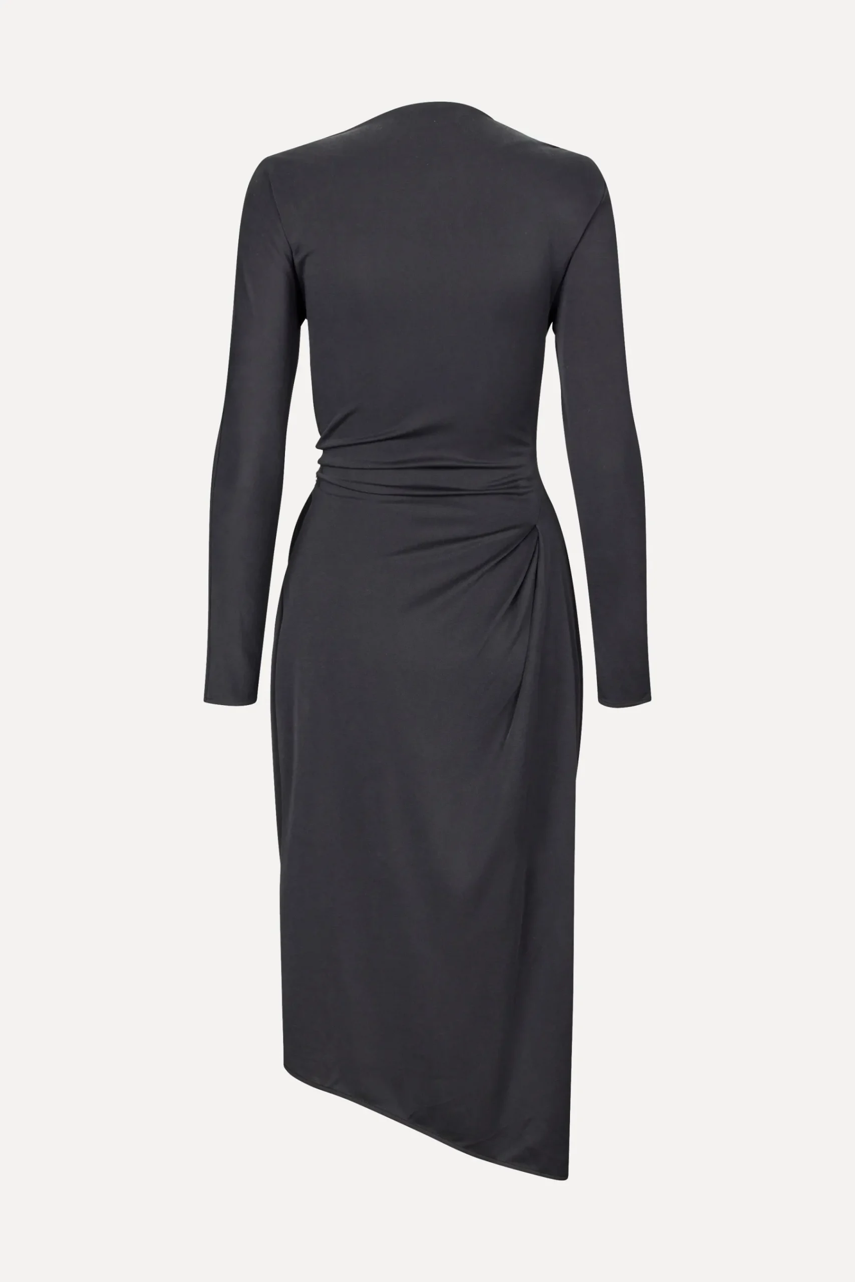 STINE GOYA Long Sleeve Midi Dress With Fixed Buckle - Jet Black JetBlack Shop