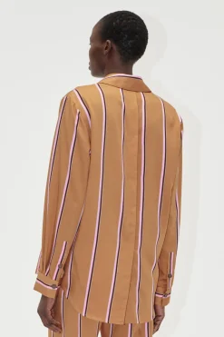 STINE GOYA Long Sleeve Shirt - Cocoa Stripes CocoaStripes Online
