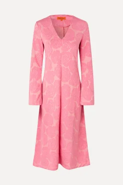STINE GOYA Long Sleeve V Neck Dress - Rose Relief RoseRelief Hot