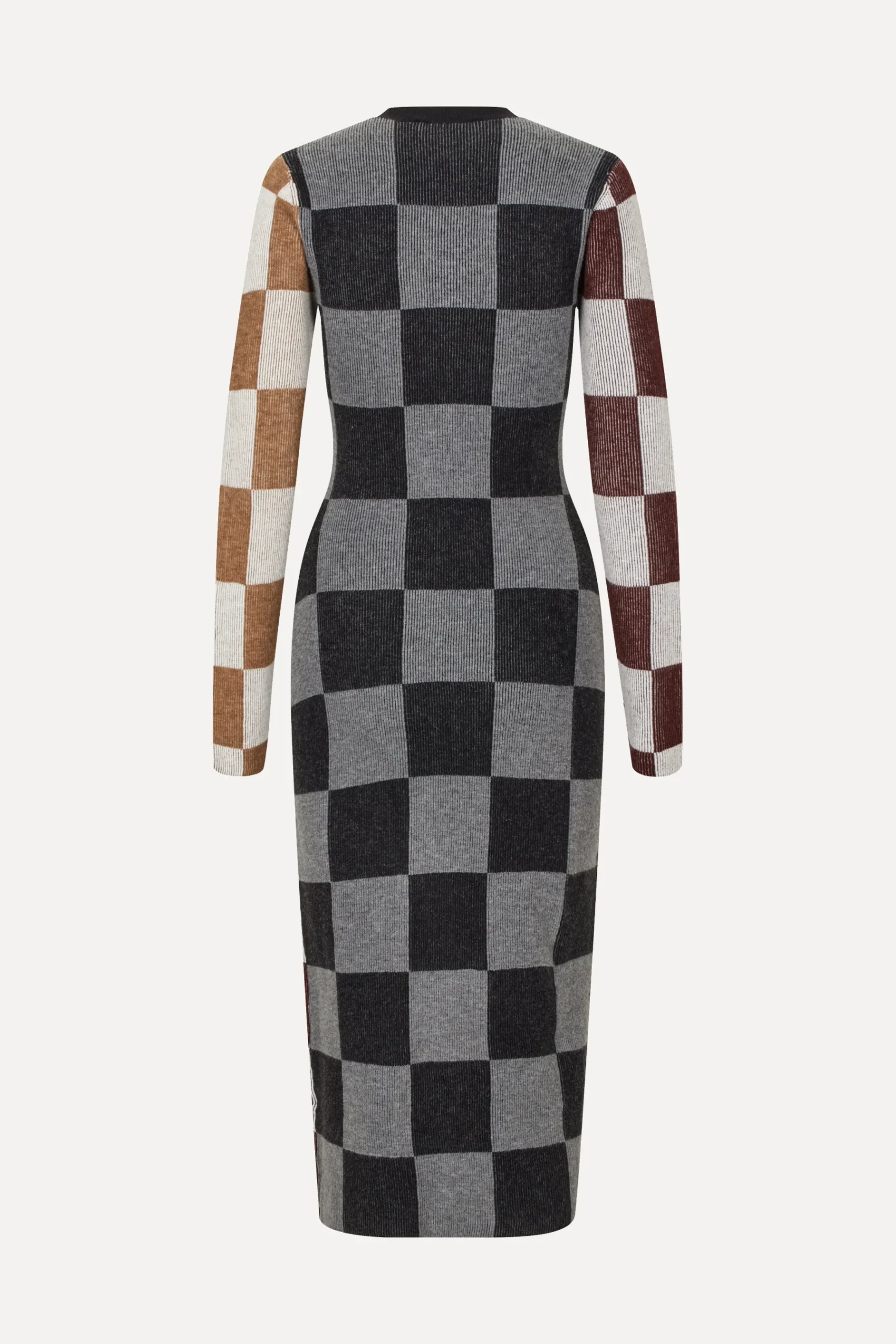 STINE GOYA Midi Fitted Dress - Chocolate Combo ChocolateCombo Fashion