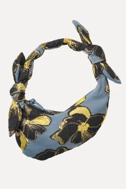 STINE GOYA Organza Jacquard Knotted Satchel - Blue Anemone Jacquard BlueAnemoneJacquard Outlet