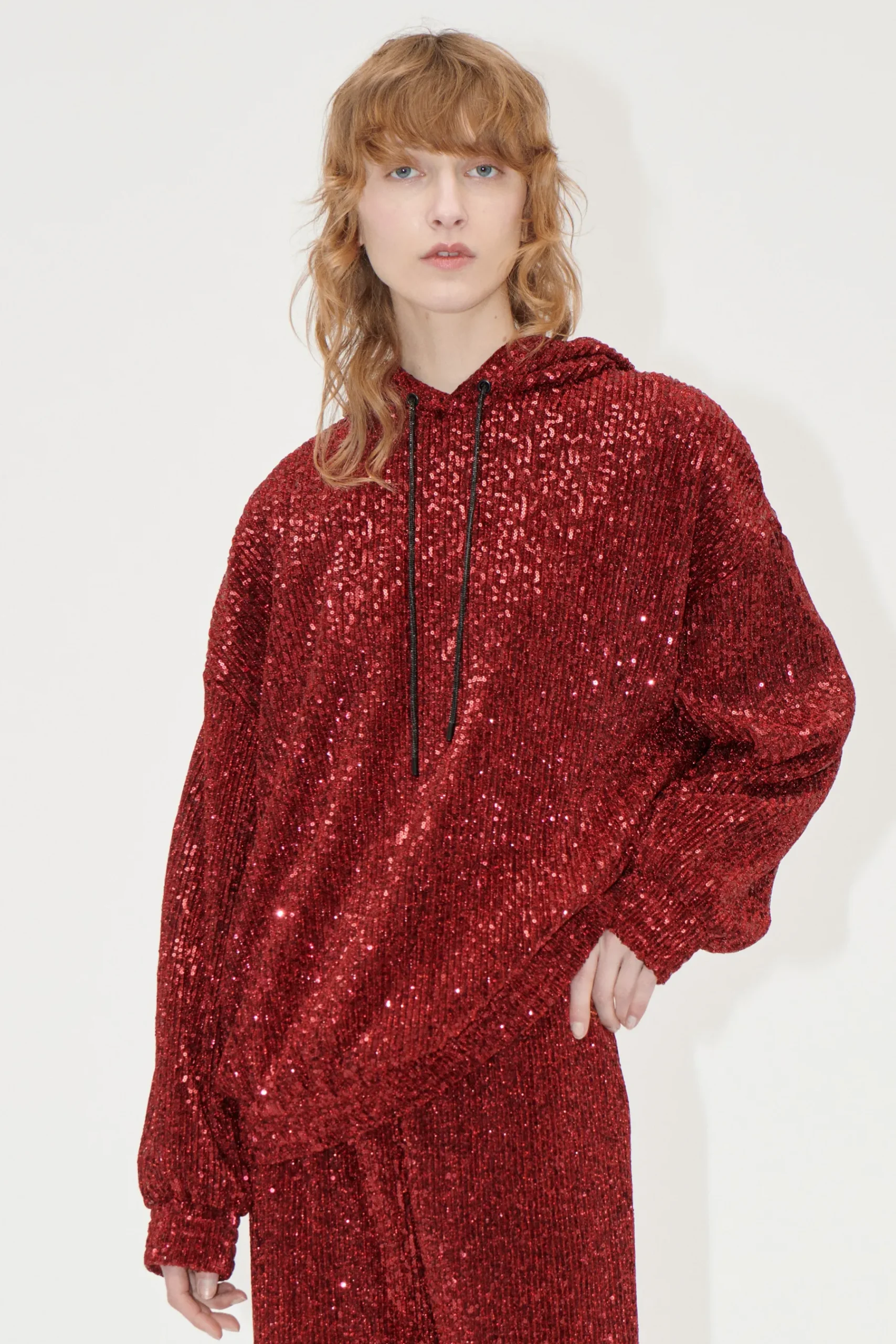 STINE GOYA Oversize Hoodie - Bordeaux Fashion