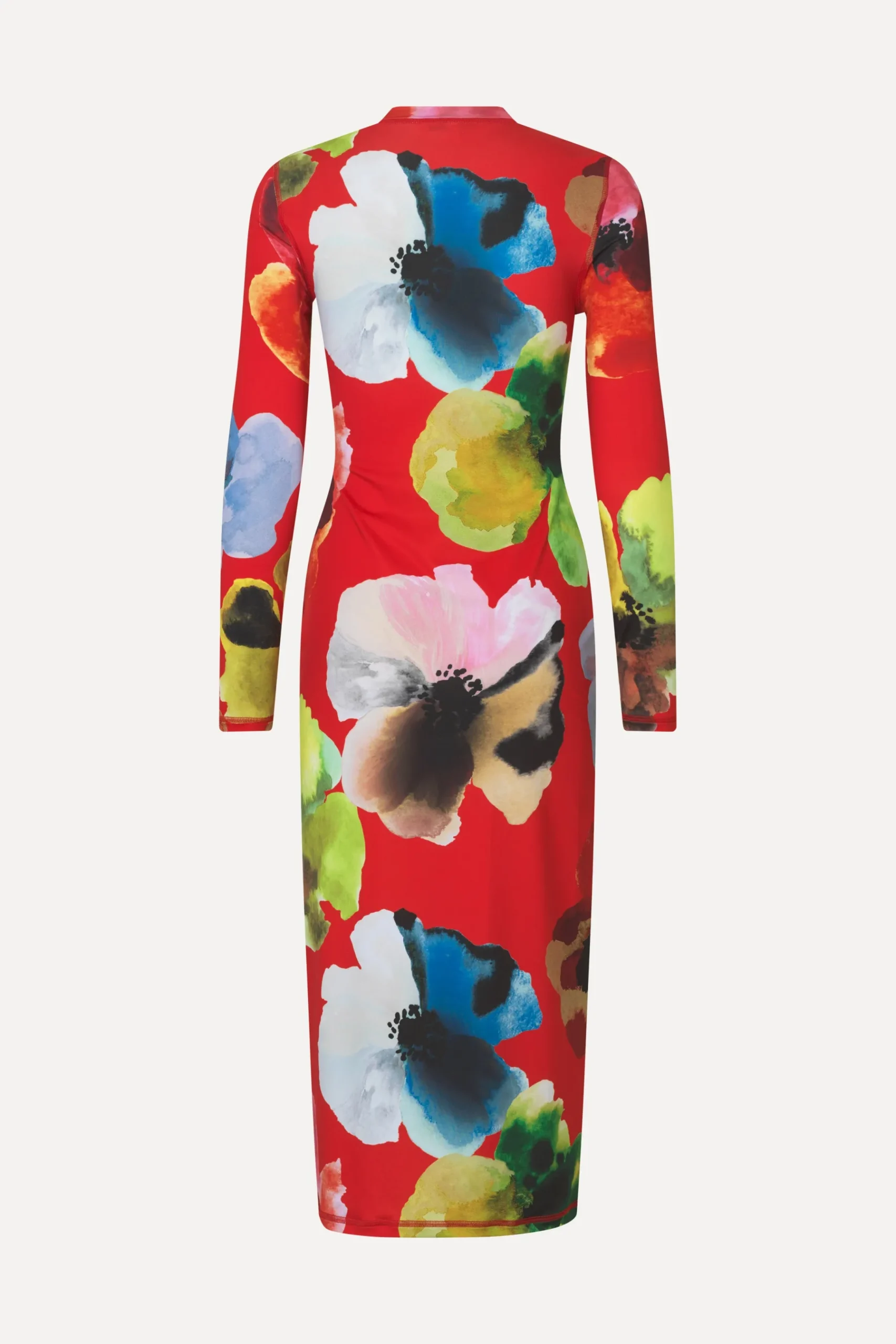 STINE GOYA Pullover Long Sleeve Midi Dress - Bloom In Red BloomInRed Shop