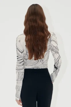 STINE GOYA Rouched Fitted Top - Fineline Staircase FinelineStaircase Hot