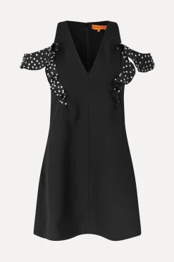 STINE GOYA Ruffle Sleeve Mini Dress - Black Clearance