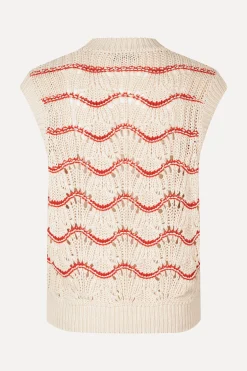 STINE GOYA SGAsger Vest - Orange Waves OrangeWaves Discount