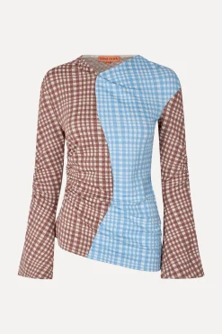 STINE GOYA SGClementine Blouse - Brown Check BrownCheck Best Sale