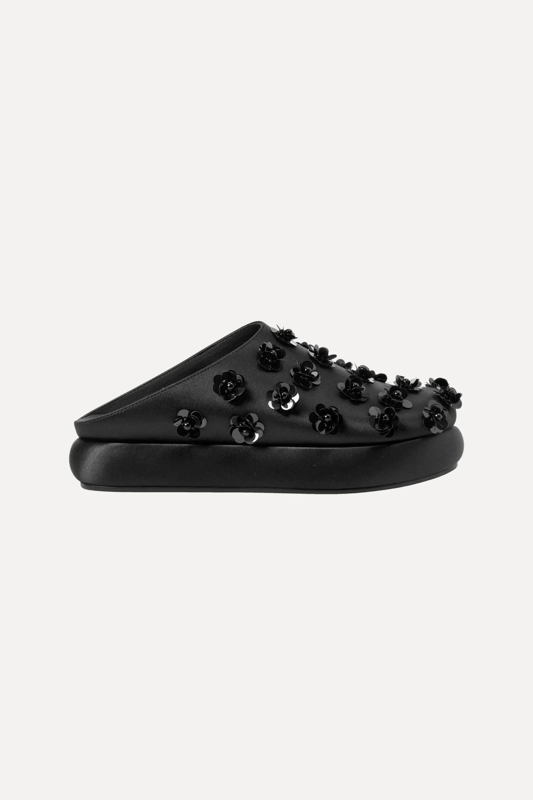 STINE GOYA SGSeoul Mules - Black 3D Flowers Black3DFlowers Best Sale