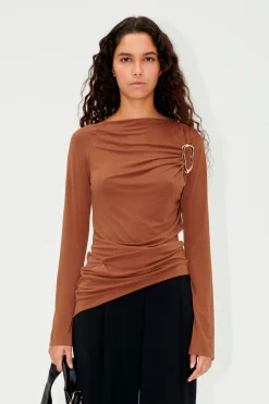 STINE GOYA SGYarah Blouse - Brown Cheap