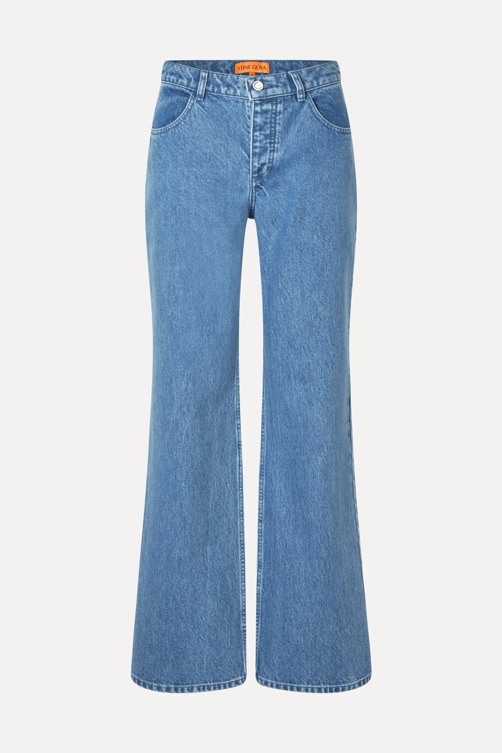 STINE GOYA Straight Leg Long Pants - Denim Blue DenimBlue Cheap