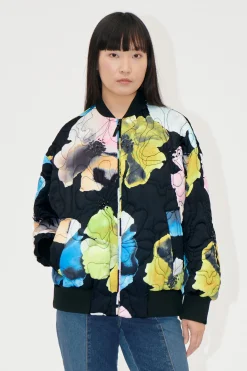 STINE GOYA Voluminous Bomber Jacket - Watercolor Bloom WatercolorBloom Discount