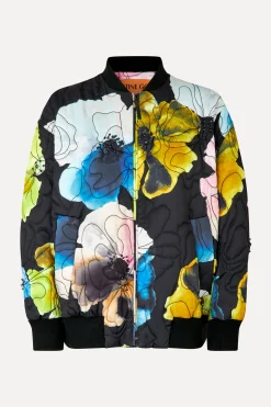 STINE GOYA Voluminous Bomber Jacket - Watercolor Bloom WatercolorBloom Discount