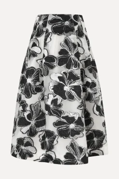 STINE GOYA Voluminous Midi Skirt - Anemone Jacquard AnemoneJacquard Fashion