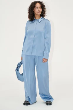 STINE GOYA Wide Leg Long Pants - Infinity Blue InfinityBlue Discount